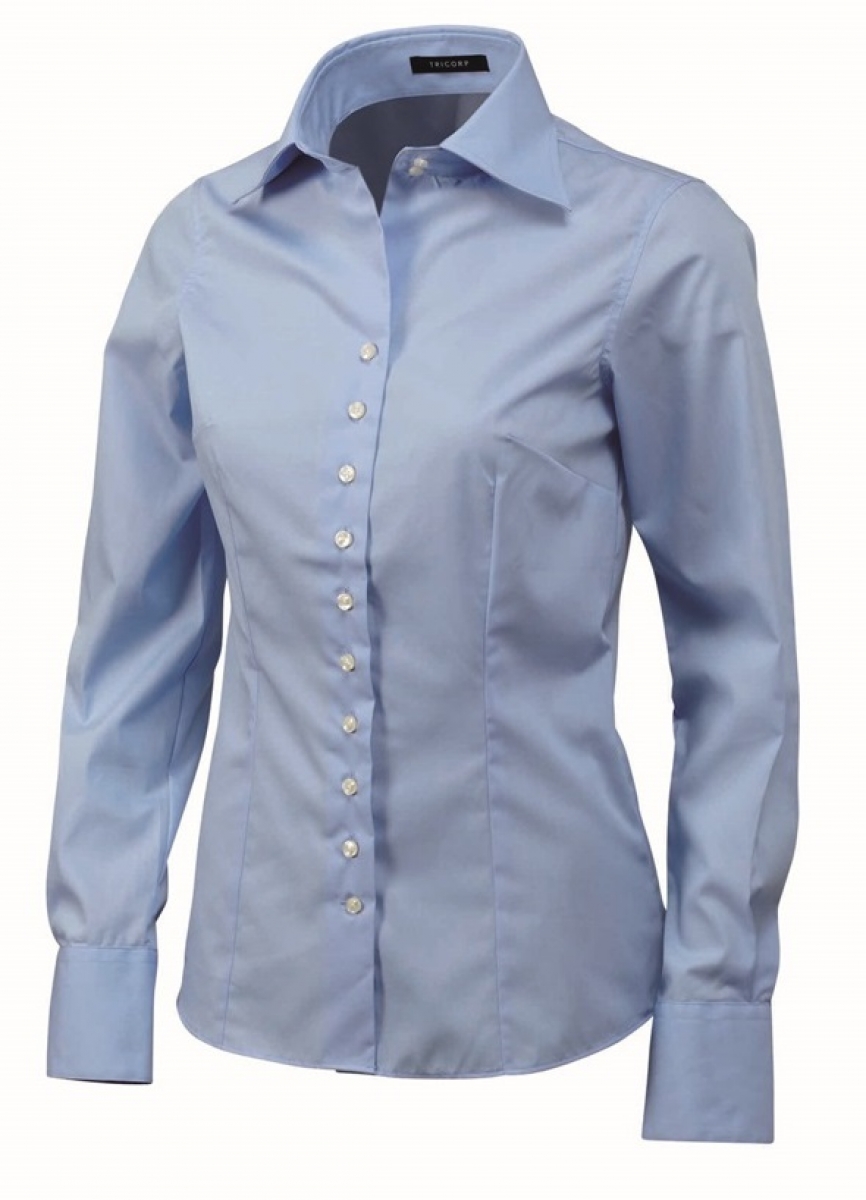 TRICORP-Workwear, Damenbluse, Slim Fit, 110 g/m, blue