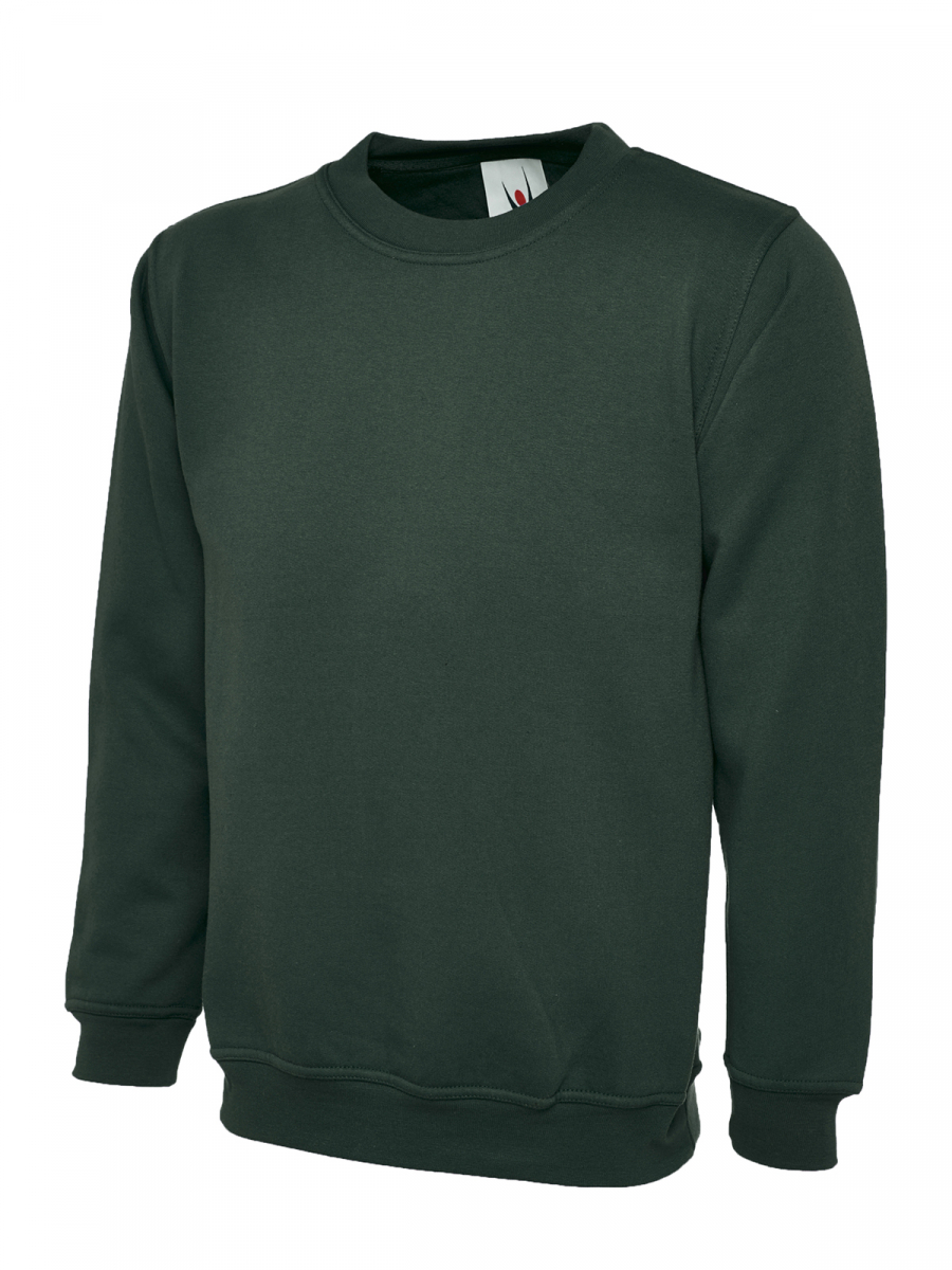 Uneek-Clothing-Classic Sweatshirt, flaschengrün