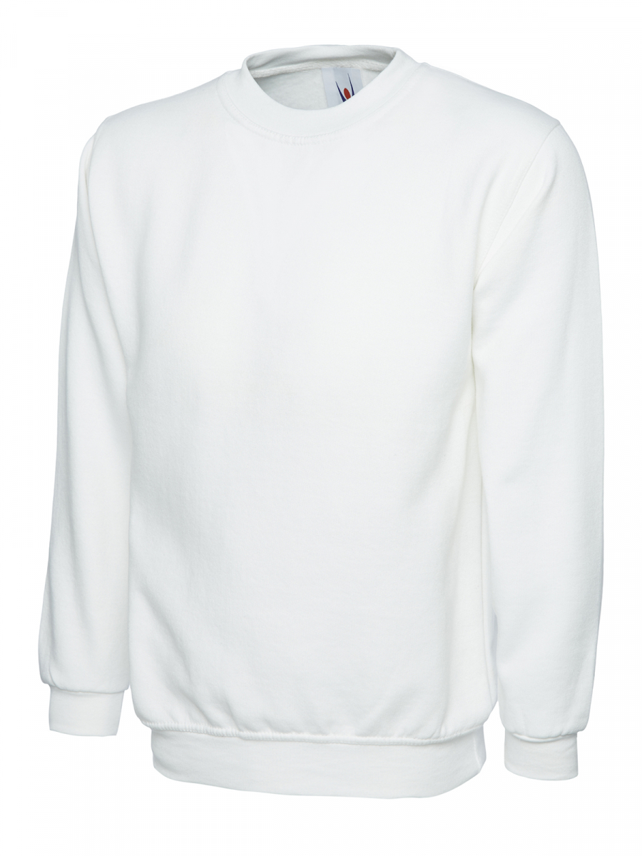 Uneek-Clothing-Classic Sweatshirt, weiss