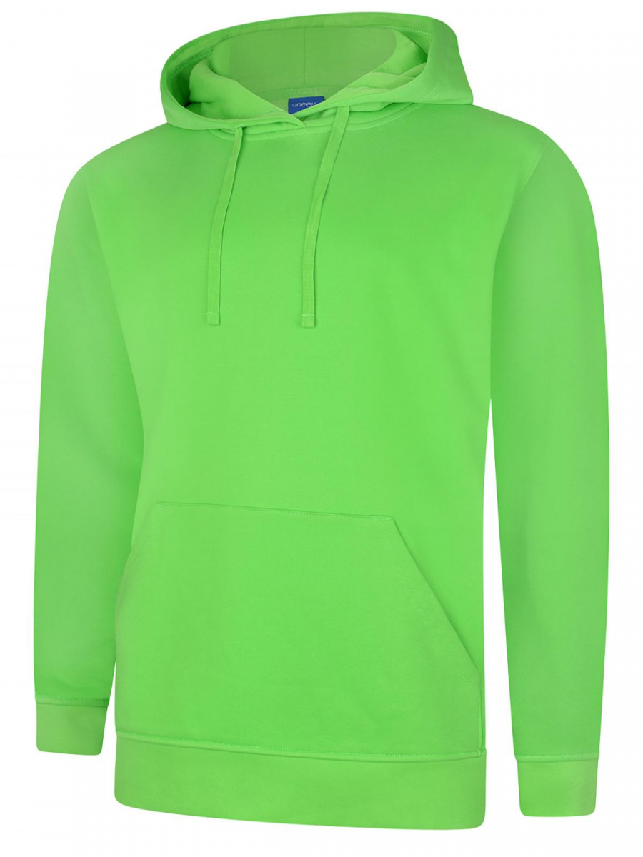 Uneek-Clothing-Deluxe Hooded Sweatshirt, hellgrün