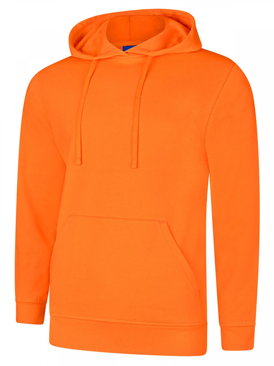Uneek-Clothing-Deluxe Hooded Sweatshirt, orange