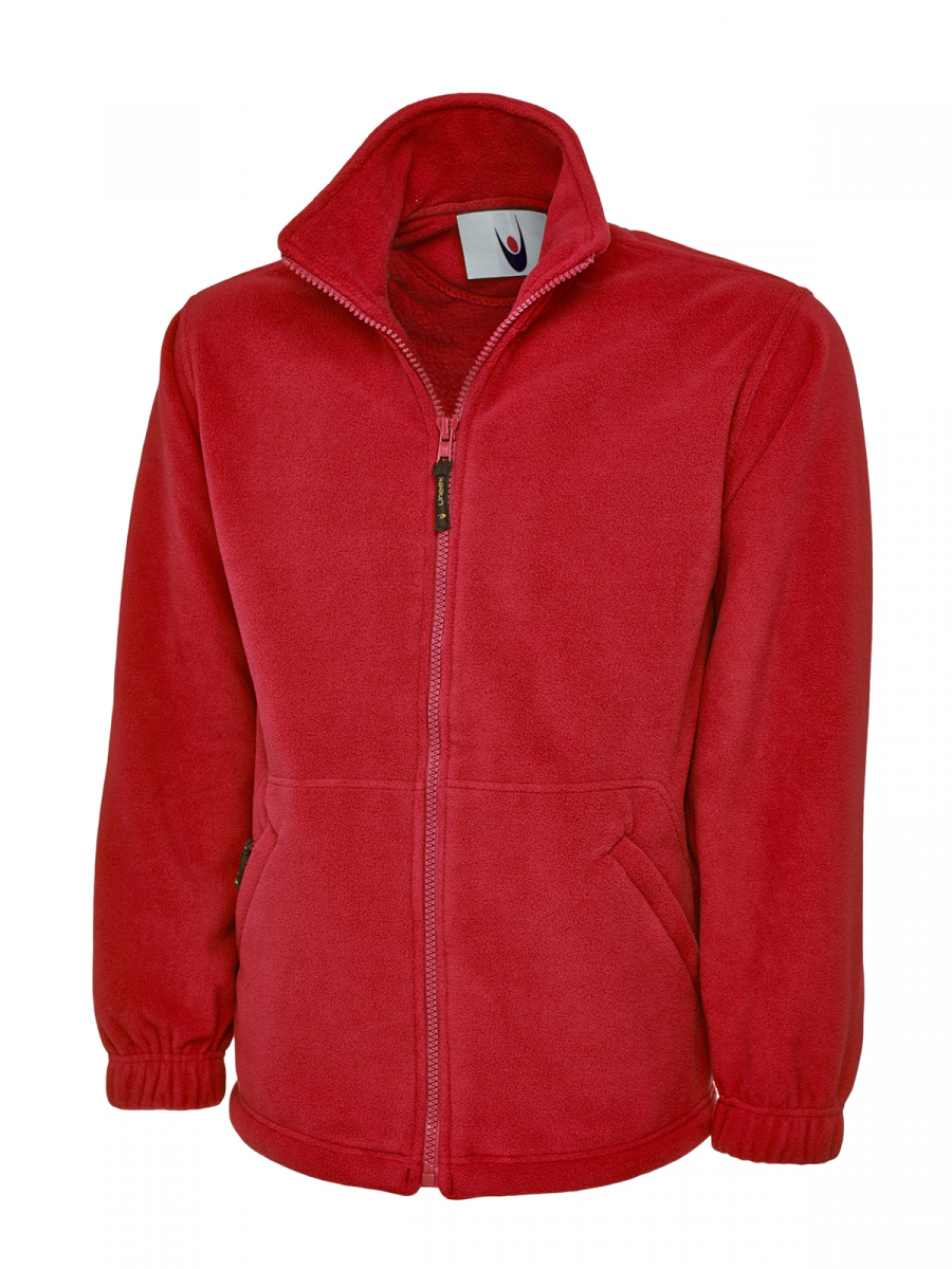 Uneek-Clothing-Premium Full Zip Micro Fleece Jacket, red