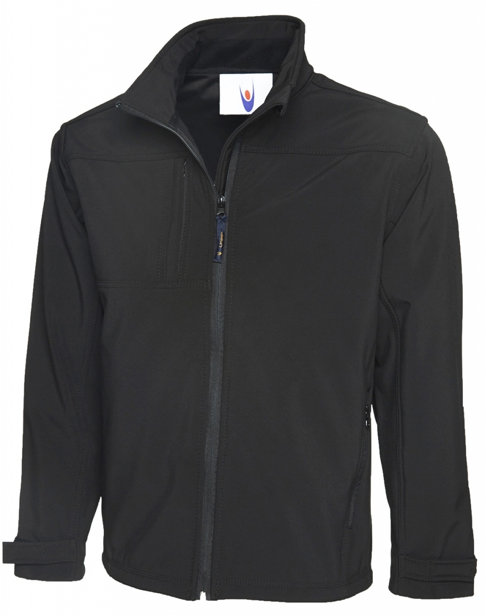 Uneek-Clothing-Workwear, Premium Full Zip Softshell Jacket, schwarz