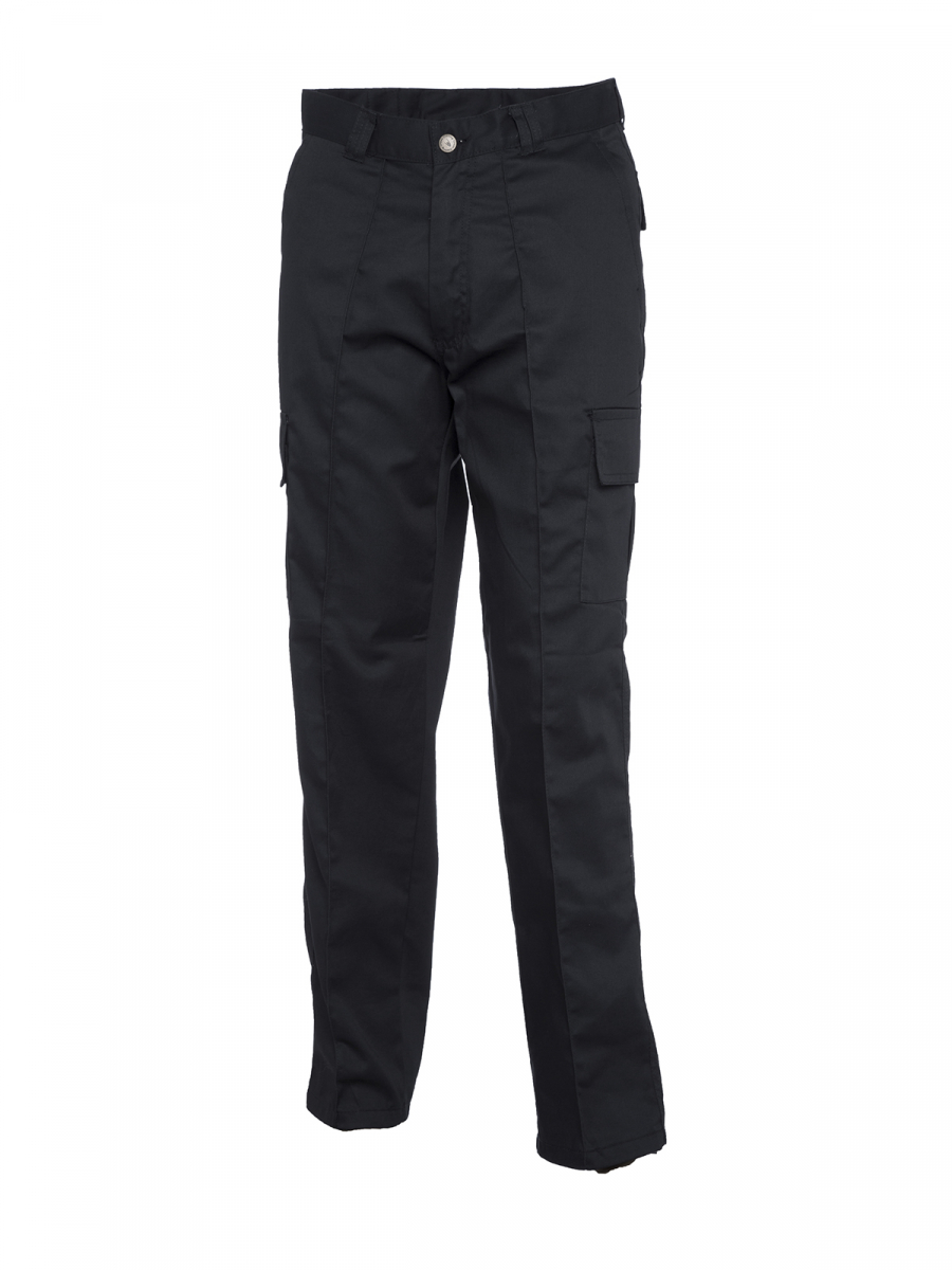 Uneek-Clothing-Cargo Trouser Long, Länge: 33, schwarz