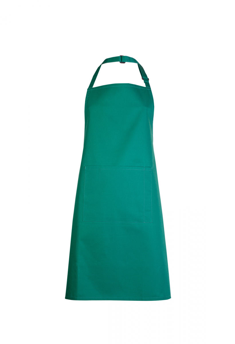 Uneek-Bib Apron with Pocket, flaschengrün