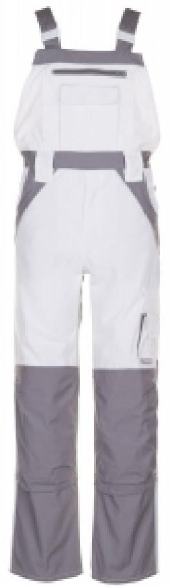 PLANAM-Workwear, Maler-Arbeits-Berufs-Latz-Hose, MG Plaline, weiß/zink