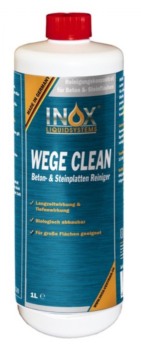 INOX-Hygiene, Wege-Clean-Reiniger, Steinreiniger, Grnbelag-Entfernung, 1 Liter Fl.