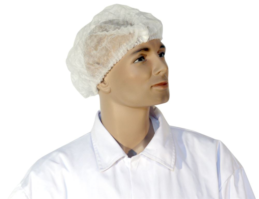 GOFOOD Klipphauben, PP-Vlies, weiß, 52 cm, Beutel á 100 Stück