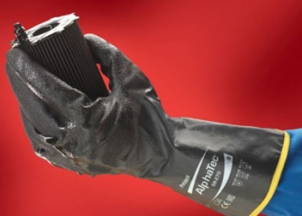 ANSELL-Workwear, Chemikalienschutz-Handschuhe, "ALP-Workwear,HATEC", 58-270, schwarz, VE = 12 Paar