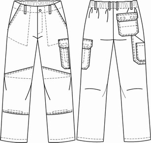 BEB-Workwear, Arbeitshose, Herren-Berufs-Bund-Hose, Basic grün