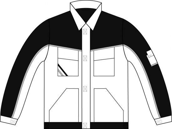PLANAM-Workwear, Arbeits-Berufs-Bund-Jacke, MG Highline rot/schiefer/schwarz