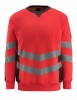 MASCOT-Workwear, Warnschutz-Sweatshirt, Wigton,  310 g/m, rot/dunkelanthrazit
