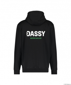 DASSY® Woodie Kapuzensweatshirt mit Aufdruck, schwarz
