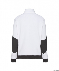 DASSY® Velox Next Women Sweatshirt für Damen, weiß/anthrazitgrau