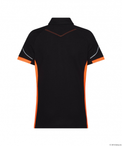 DASSY® Veracruz Women Poloshirt für Damen, schwarz/fluo orange