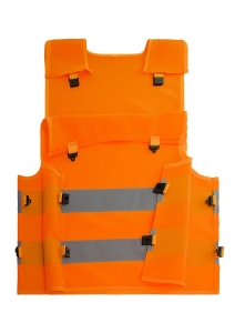 Korntex® Kinder Warnponcho mit Anti-Strangulations-System Koge - Signal Orange